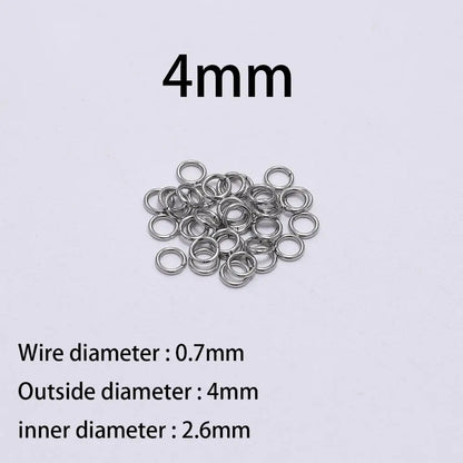30 à 200 Anneaux de jonction fendus en acier inoxydable (3 à 25 mm) – Connecteurs à boucle ouverte pour la fabrication de bijoux, bracelets, colliers et loisirs créatifs