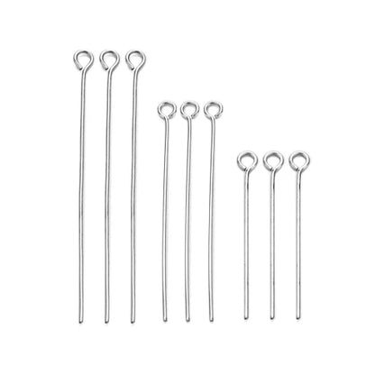 Juego de 50 a 100 imperdibles de acero inoxidable – Alfileres de bola, planos y de ojo chapados en oro y plata para hacer joyas y manualidades DIY