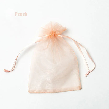 100pcs Organza Gift Bags – 22 Colors Drawstring Jewelry Pouches for Wedding, Christmas, Party Favors, Candy Gifts & Packaging Display