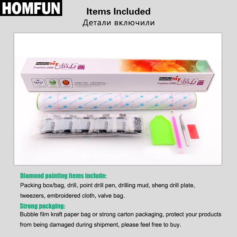 HOMFUN Kit de pintura de diamante personalizado – Arte de bordado con diamantes de imitación 5D DIY, manualidades de mosaico de diamantes personalizadas, regalo de decoración del hogar para bodas con punto de cruz
