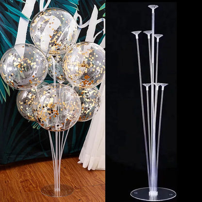 Kit de Soporte de Columna para Globos – Soporte Metálico para Globos con Base para Globos de Látex para Baby Shower, Cumpleaños, Bodas y Decoraciones de Fiestas