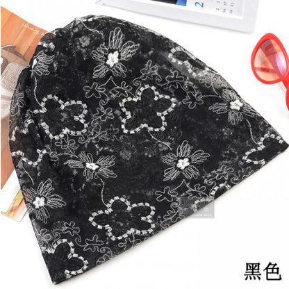 Women's Summer Floral Hat – Lightweight Polyester Bonnet Cap for Adults, Casual Fashion Beanie & Skull Cap for Ladies