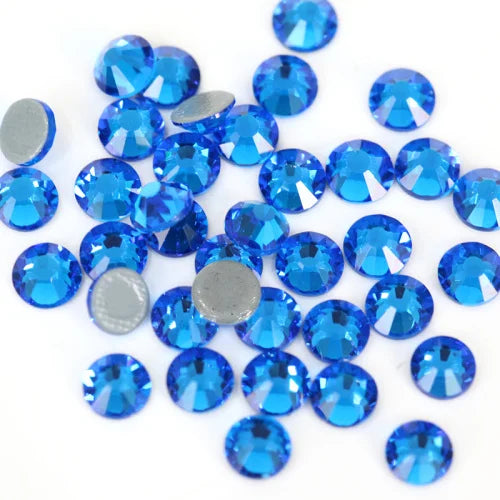 Set de diamantes de imitación de fijación en caliente de 1440 piezas – Piedras de cristal brillante de base plana para decoración de uñas, ropa y manualidades