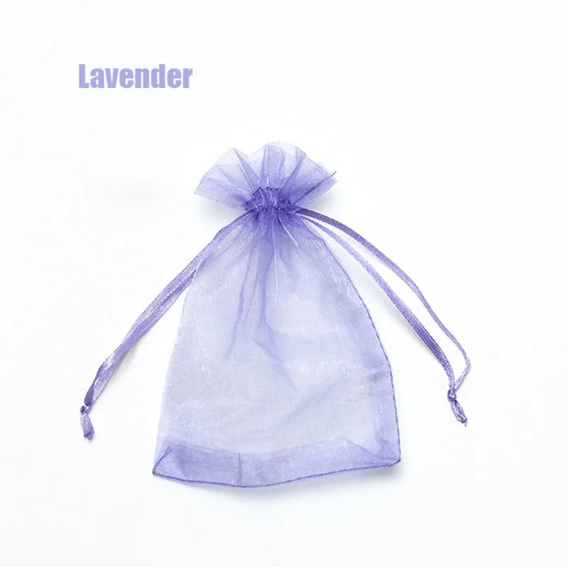 100pcs Organza Gift Bags – 22 Colors Drawstring Jewelry Pouches for Wedding, Christmas, Party Favors, Candy Gifts & Packaging Display