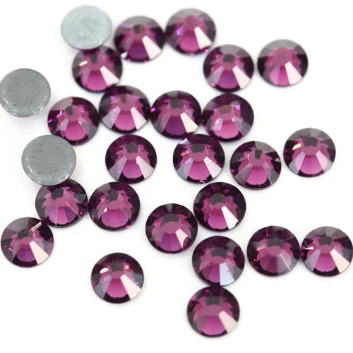 Set de diamantes de imitación de fijación en caliente de 1440 piezas – Piedras de cristal brillante de base plana para decoración de uñas, ropa y manualidades