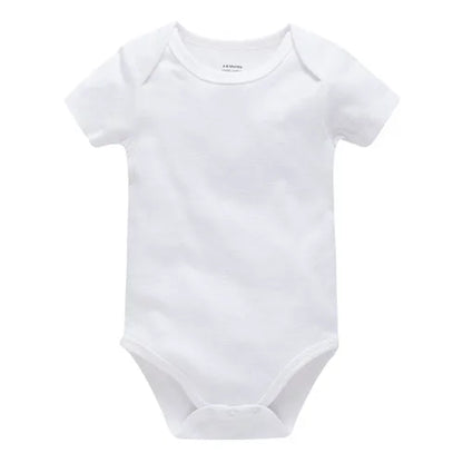 Kavkas Ropa de algodón para bebés – Juego de mamelucos de manga corta de 3 o 5 piezas para recién nacidos, para niños y niñas, mamelucos blancos sólidos de 0 a 24 meses, ropa suave de uso diario para bebés