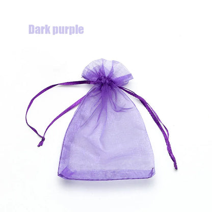 100pcs Organza Gift Bags – 22 Colors Drawstring Jewelry Pouches for Wedding, Christmas, Party Favors, Candy Gifts & Packaging Display