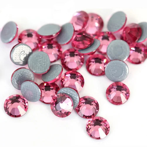 Set de diamantes de imitación de fijación en caliente de 1440 piezas – Piedras de cristal brillante de base plana para decoración de uñas, ropa y manualidades