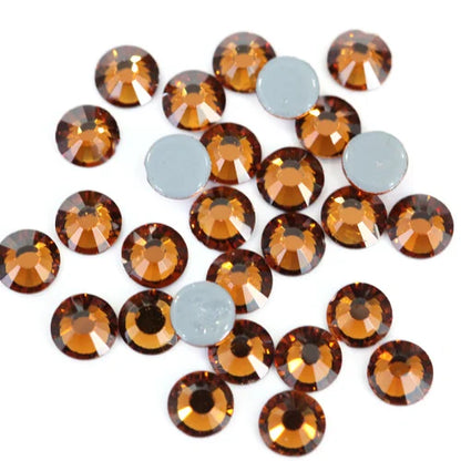 Set de diamantes de imitación de fijación en caliente de 1440 piezas – Piedras de cristal brillante de base plana para decoración de uñas, ropa y manualidades