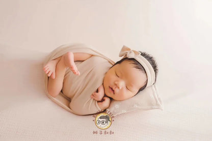 Arrullo elástico de punto para recién nacido – Manta suave de jersey de 35x160cm para fotografía de bebés, capa elástica para sesiones de fotos de recién nacidos, accesorios cómodos para baby shower y recuerdo