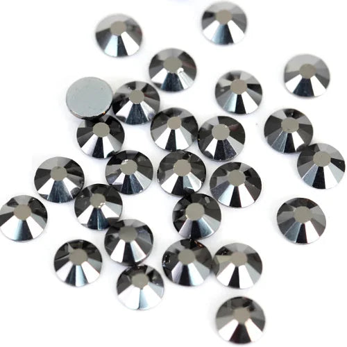 Set de diamantes de imitación de fijación en caliente de 1440 piezas – Piedras de cristal brillante de base plana para decoración de uñas, ropa y manualidades