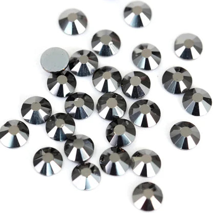 Set de diamantes de imitación de fijación en caliente de 1440 piezas – Piedras de cristal brillante de base plana para decoración de uñas, ropa y manualidades