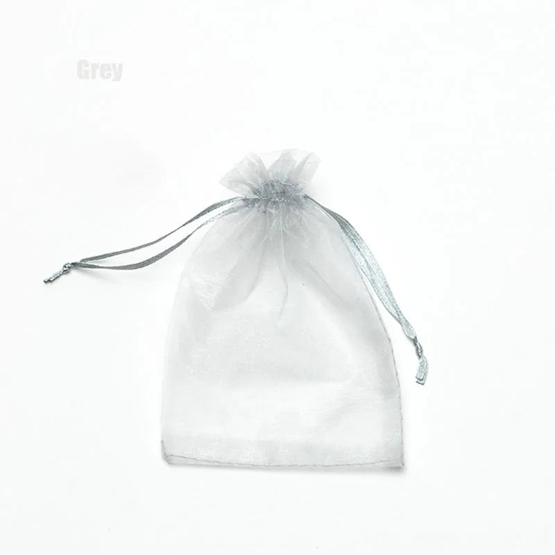 100pcs Organza Gift Bags – 22 Colors Drawstring Jewelry Pouches for Wedding, Christmas, Party Favors, Candy Gifts & Packaging Display