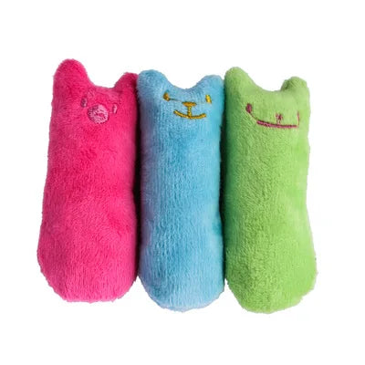 Jouet en peluche à la cataire – Jouet interactif pour nettoyer les dents et à mordre pour chats et chatons