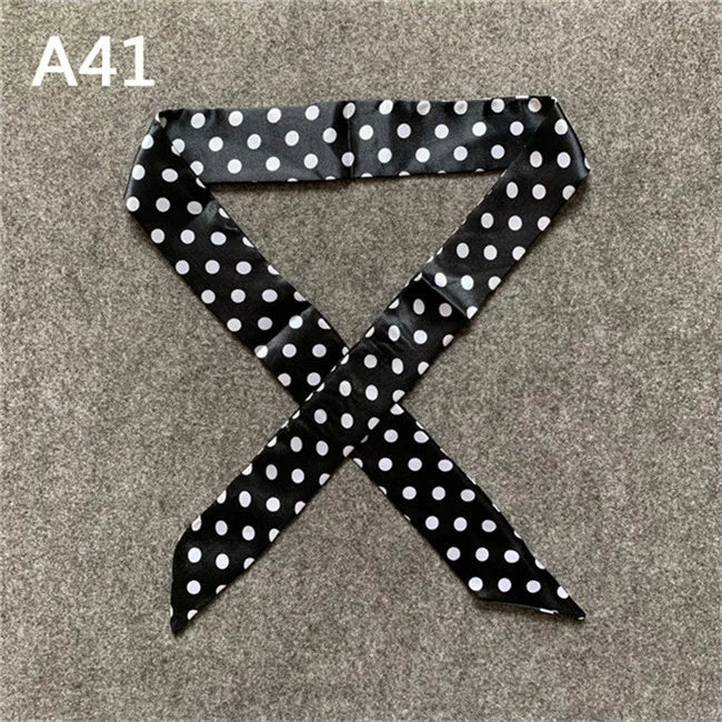 Women's Skinny Silk Scarf – Fashion Handle Bag Twilly Wrap, Versatile Head Scarf & Bag Decoration Accessory
