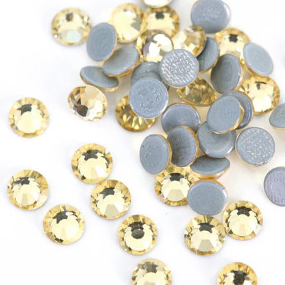 Set de diamantes de imitación de fijación en caliente de 1440 piezas – Piedras de cristal brillante de base plana para decoración de uñas, ropa y manualidades