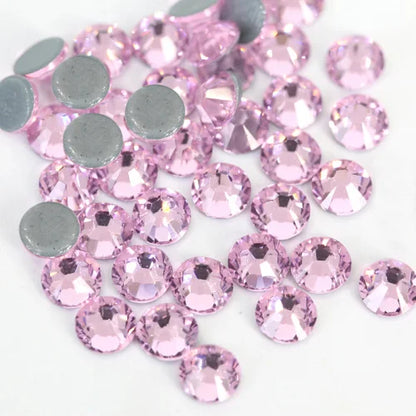 Set de diamantes de imitación de fijación en caliente de 1440 piezas – Piedras de cristal brillante de base plana para decoración de uñas, ropa y manualidades