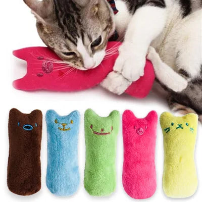 Jouet en peluche à la cataire – Jouet interactif pour nettoyer les dents et à mordre pour chats et chatons
