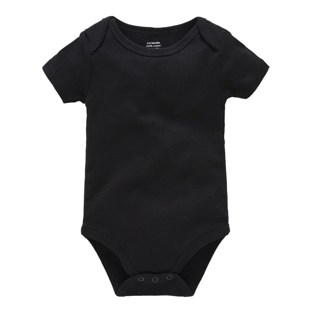 Kavkas Ropa de algodón para bebés – Juego de mamelucos de manga corta de 3 o 5 piezas para recién nacidos, para niños y niñas, mamelucos blancos sólidos de 0 a 24 meses, ropa suave de uso diario para bebés