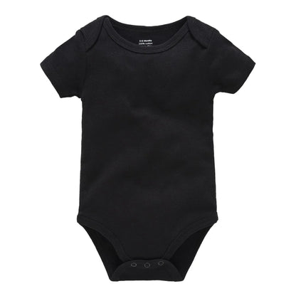 Kavkas Ropa de algodón para bebés – Juego de mamelucos de manga corta de 3 o 5 piezas para recién nacidos, para niños y niñas, mamelucos blancos sólidos de 0 a 24 meses, ropa suave de uso diario para bebés
