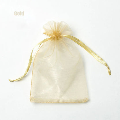 100pcs Organza Gift Bags – 22 Colors Drawstring Jewelry Pouches for Wedding, Christmas, Party Favors, Candy Gifts & Packaging Display
