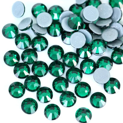 Set de diamantes de imitación de fijación en caliente de 1440 piezas – Piedras de cristal brillante de base plana para decoración de uñas, ropa y manualidades