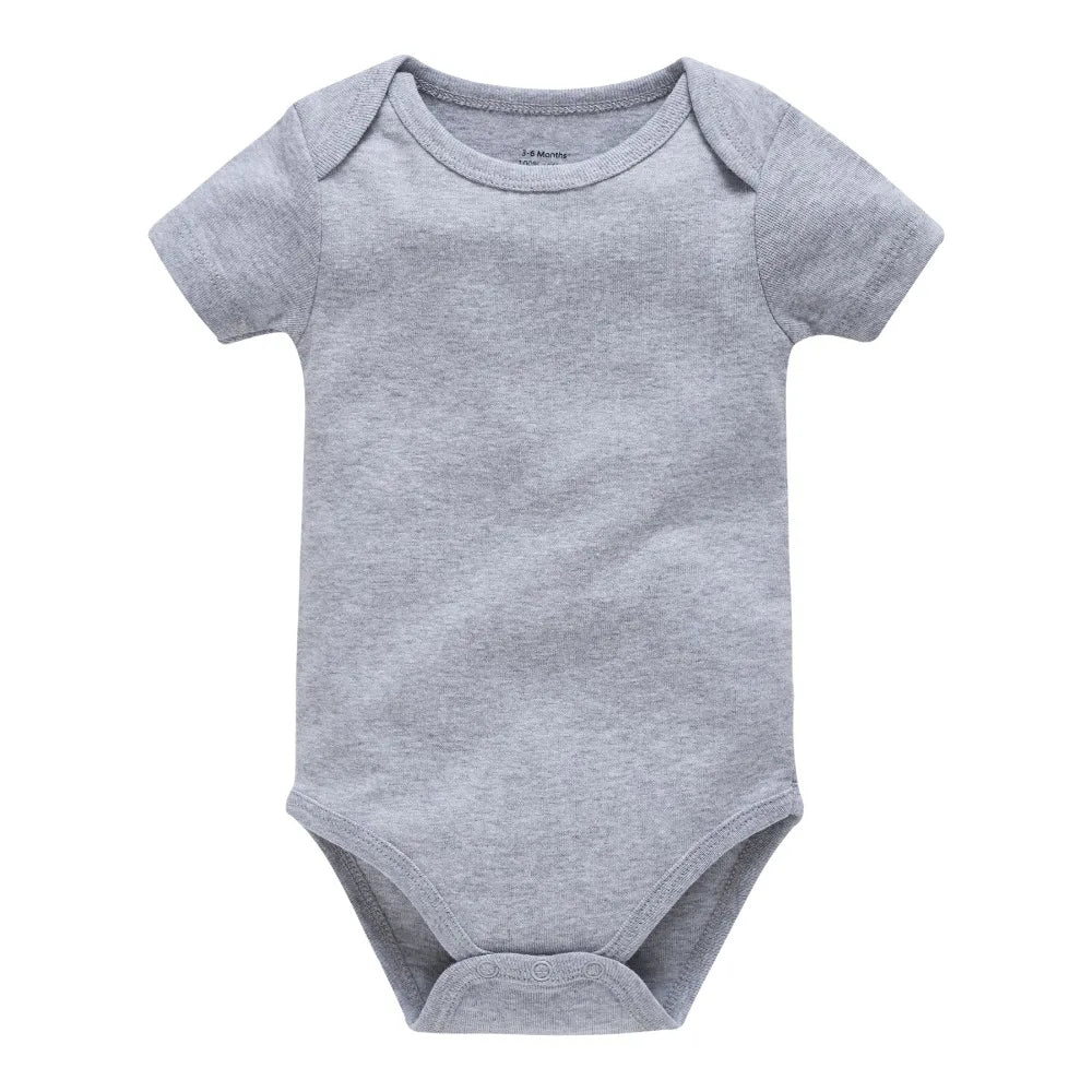 Kavkas Ropa de algodón para bebés – Juego de mamelucos de manga corta de 3 o 5 piezas para recién nacidos, para niños y niñas, mamelucos blancos sólidos de 0 a 24 meses, ropa suave de uso diario para bebés
