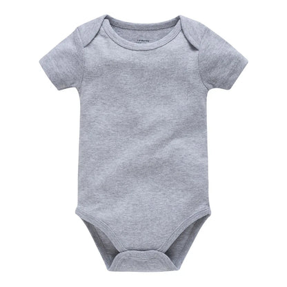 Kavkas Ropa de algodón para bebés – Juego de mamelucos de manga corta de 3 o 5 piezas para recién nacidos, para niños y niñas, mamelucos blancos sólidos de 0 a 24 meses, ropa suave de uso diario para bebés