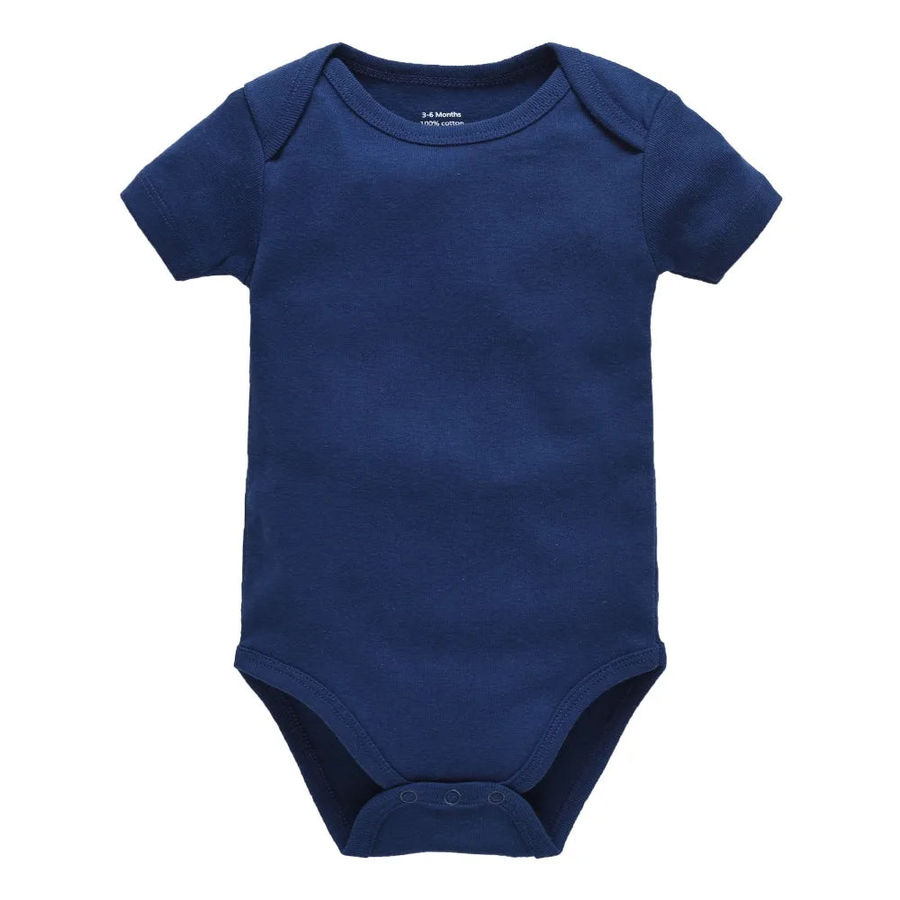 Kavkas Ropa de algodón para bebés – Juego de mamelucos de manga corta de 3 o 5 piezas para recién nacidos, para niños y niñas, mamelucos blancos sólidos de 0 a 24 meses, ropa suave de uso diario para bebés