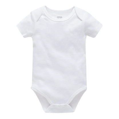 Kavkas Ropa de algodón para bebés – Juego de mamelucos de manga corta de 3 o 5 piezas para recién nacidos, para niños y niñas, mamelucos blancos sólidos de 0 a 24 meses, ropa suave de uso diario para bebés