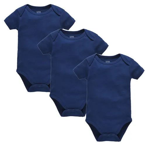 Kavkas Ropa de algodón para bebés – Juego de mamelucos de manga corta de 3 o 5 piezas para recién nacidos, para niños y niñas, mamelucos blancos sólidos de 0 a 24 meses, ropa suave de uso diario para bebés
