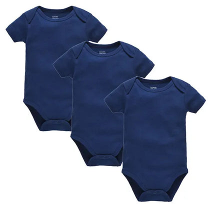 Kavkas Ropa de algodón para bebés – Juego de mamelucos de manga corta de 3 o 5 piezas para recién nacidos, para niños y niñas, mamelucos blancos sólidos de 0 a 24 meses, ropa suave de uso diario para bebés
