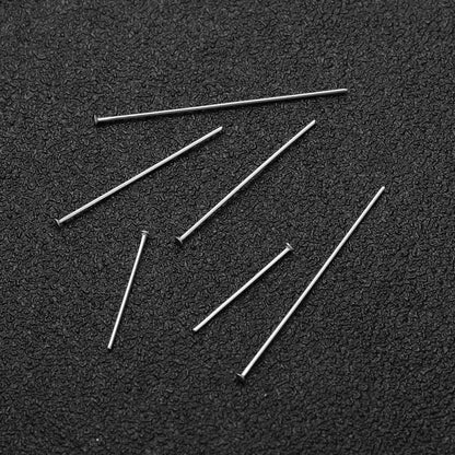 Juego de 50 a 100 imperdibles de acero inoxidable – Alfileres de bola, planos y de ojo chapados en oro y plata para hacer joyas y manualidades DIY