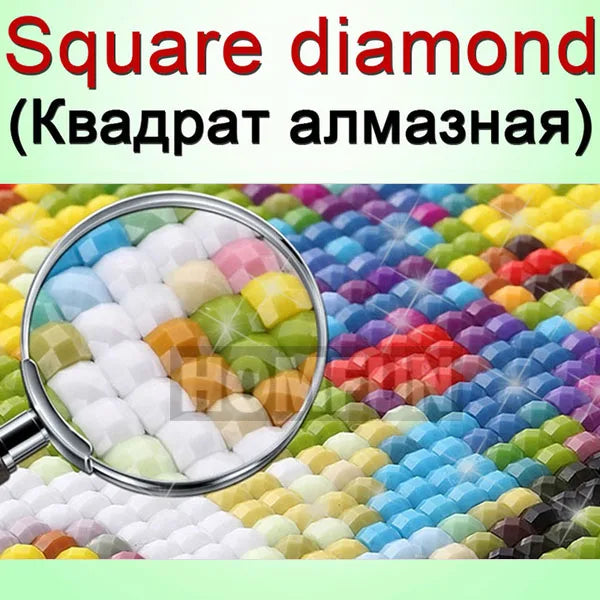 HOMFUN Kit de pintura de diamante personalizado – Arte de bordado con diamantes de imitación 5D DIY, manualidades de mosaico de diamantes personalizadas, regalo de decoración del hogar para bodas con punto de cruz