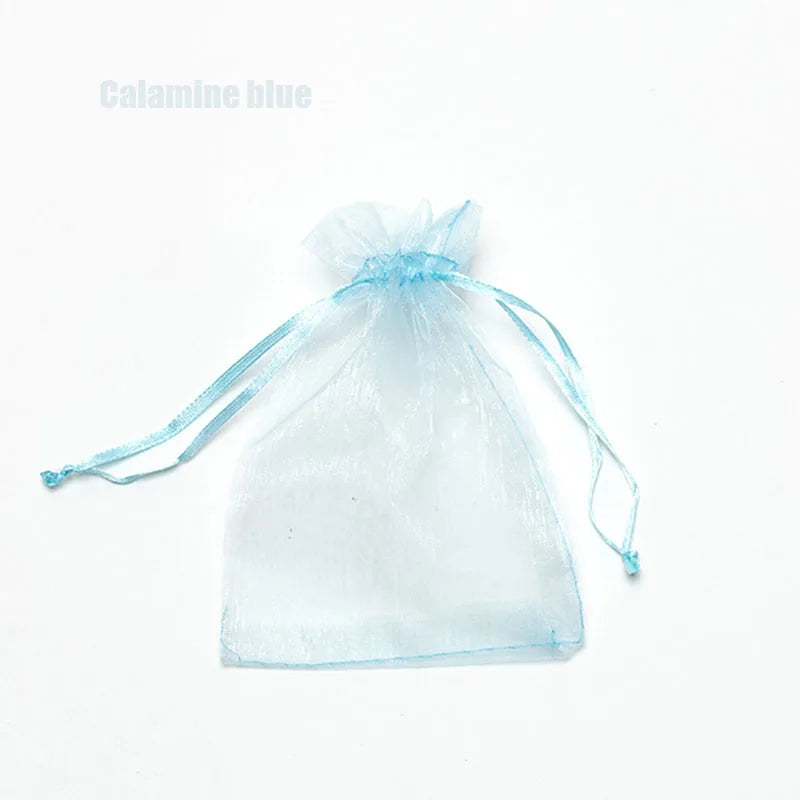 100pcs Organza Gift Bags – 22 Colors Drawstring Jewelry Pouches for Wedding, Christmas, Party Favors, Candy Gifts & Packaging Display