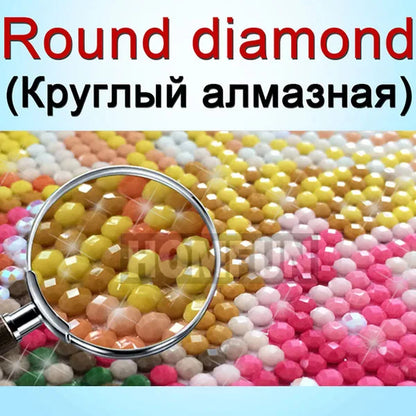 HOMFUN Kit de pintura de diamante personalizado – Arte de bordado con diamantes de imitación 5D DIY, manualidades de mosaico de diamantes personalizadas, regalo de decoración del hogar para bodas con punto de cruz