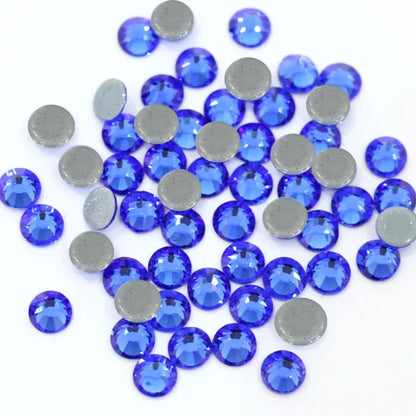 Set de diamantes de imitación de fijación en caliente de 1440 piezas – Piedras de cristal brillante de base plana para decoración de uñas, ropa y manualidades