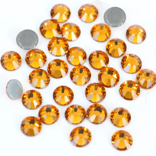 Set de diamantes de imitación de fijación en caliente de 1440 piezas – Piedras de cristal brillante de base plana para decoración de uñas, ropa y manualidades