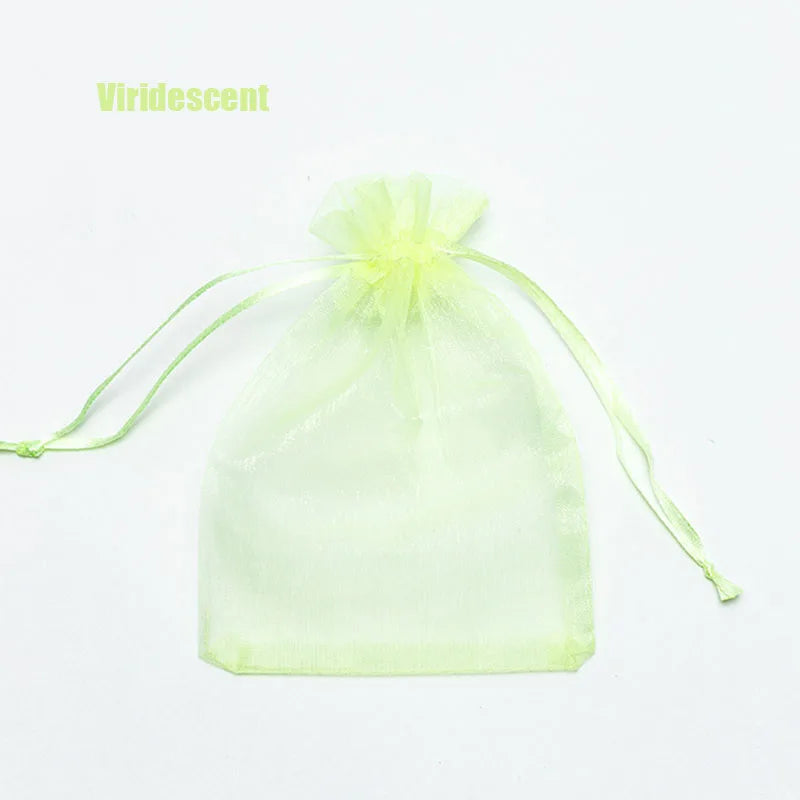 100pcs Organza Gift Bags – 22 Colors Drawstring Jewelry Pouches for Wedding, Christmas, Party Favors, Candy Gifts & Packaging Display