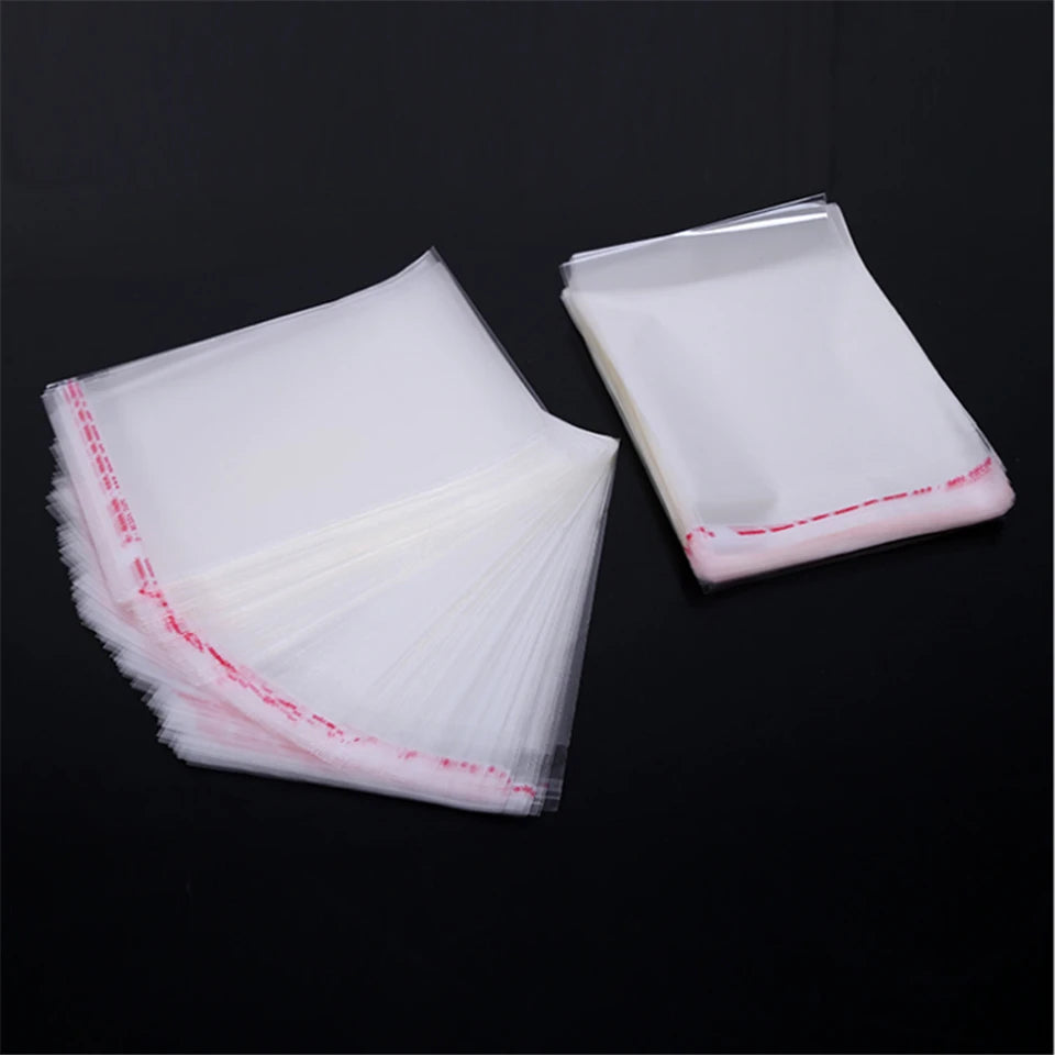 Transparent Self-Adhesive Plastic Bags – Resealable Clear Packaging Pouches for Jewelry, Pens, Candy, Cookies & Small Gift Items