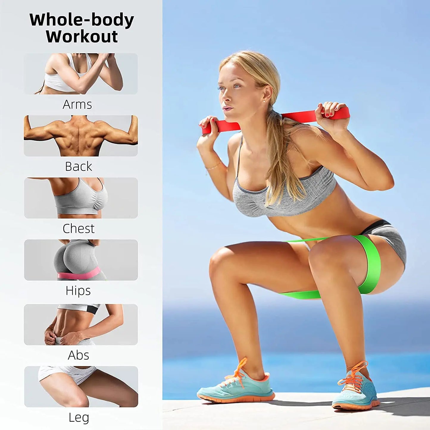 Juego de Bandas de Resistencia para Barra de Ejercicio – Expansor de Cuerda para Pilates y Yoga para Entrenamiento de Fuerza, Fisicoculturismo, Gimnasio en Casa y Ejercicios de Fitness