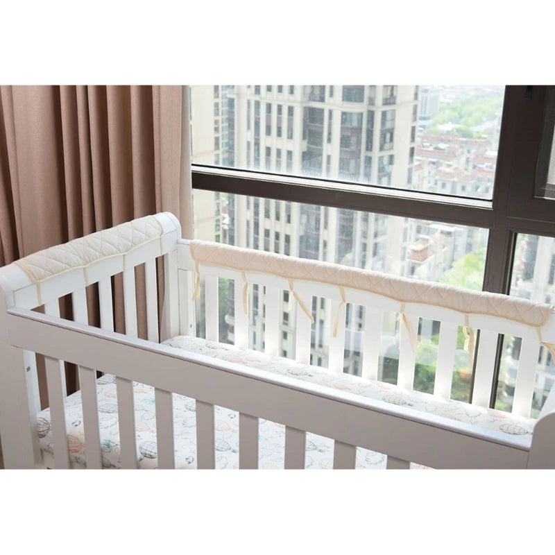 Protège-barreaux de lit en coton – Protection douce anti-morsure pour clôture de lit de bébé et barrière de sécurité