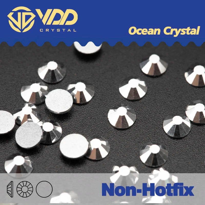 VDD AAAAA Diamantes de Imitación de Cristal de Fondo Plano – Piedras de Cristal Brillantes Sin Fijación en Caliente para Decoración de Uñas, Manualidades y Proyectos de Bricolaje