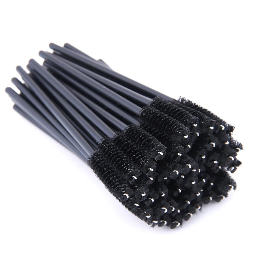 5/50 brosses à cils – Brosses à mascara jetables, outils d'extension de faux cils, brosses applicateurs de type goupillon pour le maquillage, la beauté et les cosmétiques
