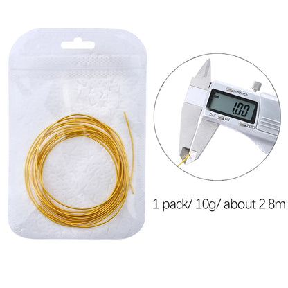 Fil de broderie de lingots de cuivre de 10 g – Fil de lingots français rigide pour le cannetille, la broderie d'insignes, la fabrication de bijoux et les loisirs créatifs