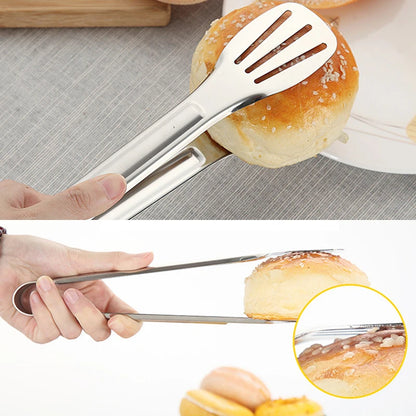Pinzas de Cocina de Acero Inoxidable – Pinzas Resistentes al Calor para Servir, BBQ, Pan y Ensaladas