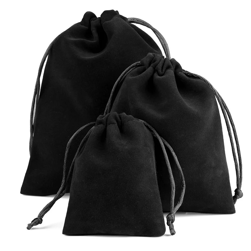 Sachets Cadeaux en Velours (10 pièces) – Pochettes Souples pour Bijoux (Bagues, Boucles d'Oreilles, Colliers), Petits Cadeaux, Faveurs de Mariage et Emballages de Noël