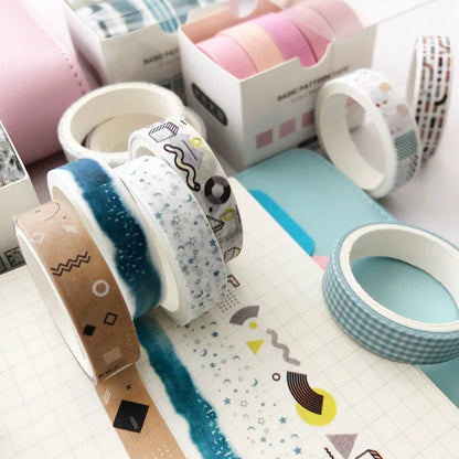 5PCS Moon & Star Washi Tape Set – Starry Night Decorative Adhesive Tape for Scrapbooking, Journaling, Diary & Stationery DIY Crafts