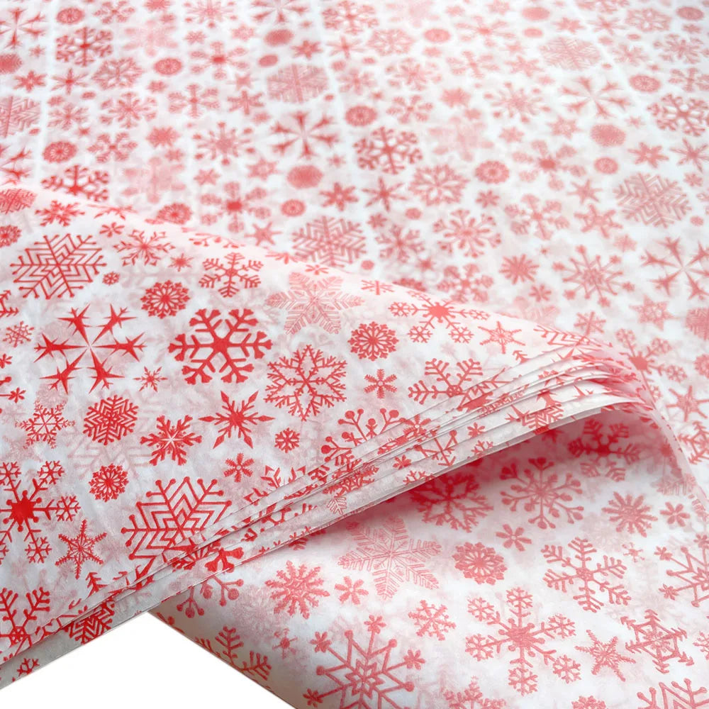 10PCS Christmas Snowflake Tissue Wrapping Paper – DIY Craft Paper for Gift Boxes, Flowers, Weddings, Festive Parties & Holiday Decor