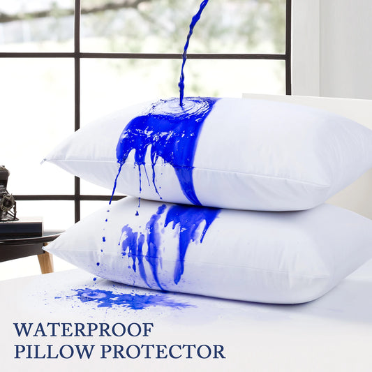 Protector de almohada impermeable con cremallera - Funda de almohada antialérgica a prueba de chinches y ácaros del polvo (1 unidad)